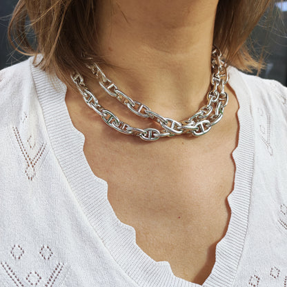 Vintage Hermès Chaîne d’Ancre Moyen Modèle Sterling Silver Necklace