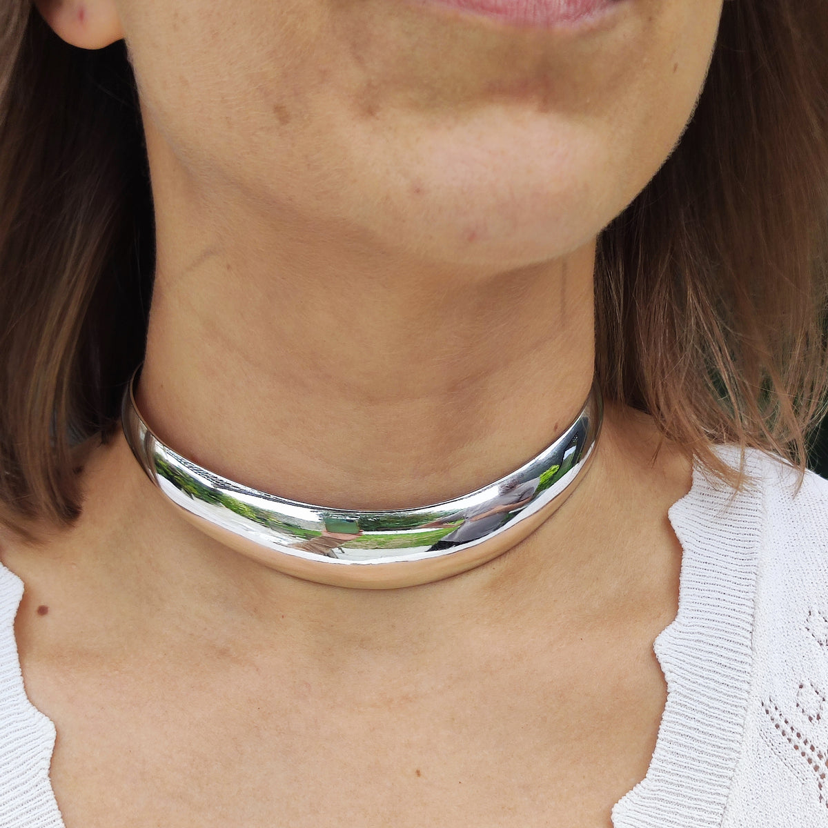 Sterling Silver Torque Necklace by Erik Dennung for Buch + Deichmann