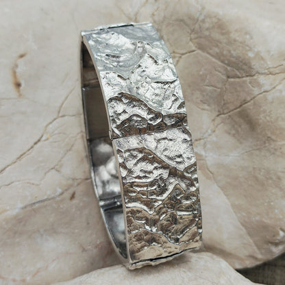 Brutalist Sterling Silver Bracelet Watch by Matti J. Hyvärinen for Sirokoru 1975