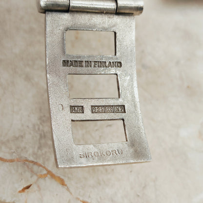 Brutalist Sterling Silver Bracelet Watch by Matti J. Hyvärinen for Sirokoru 1975