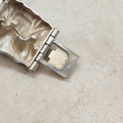 Textured Sterling Silver Panel Bracelet by Matti J. Hyvärinen for Sirokoru 1972