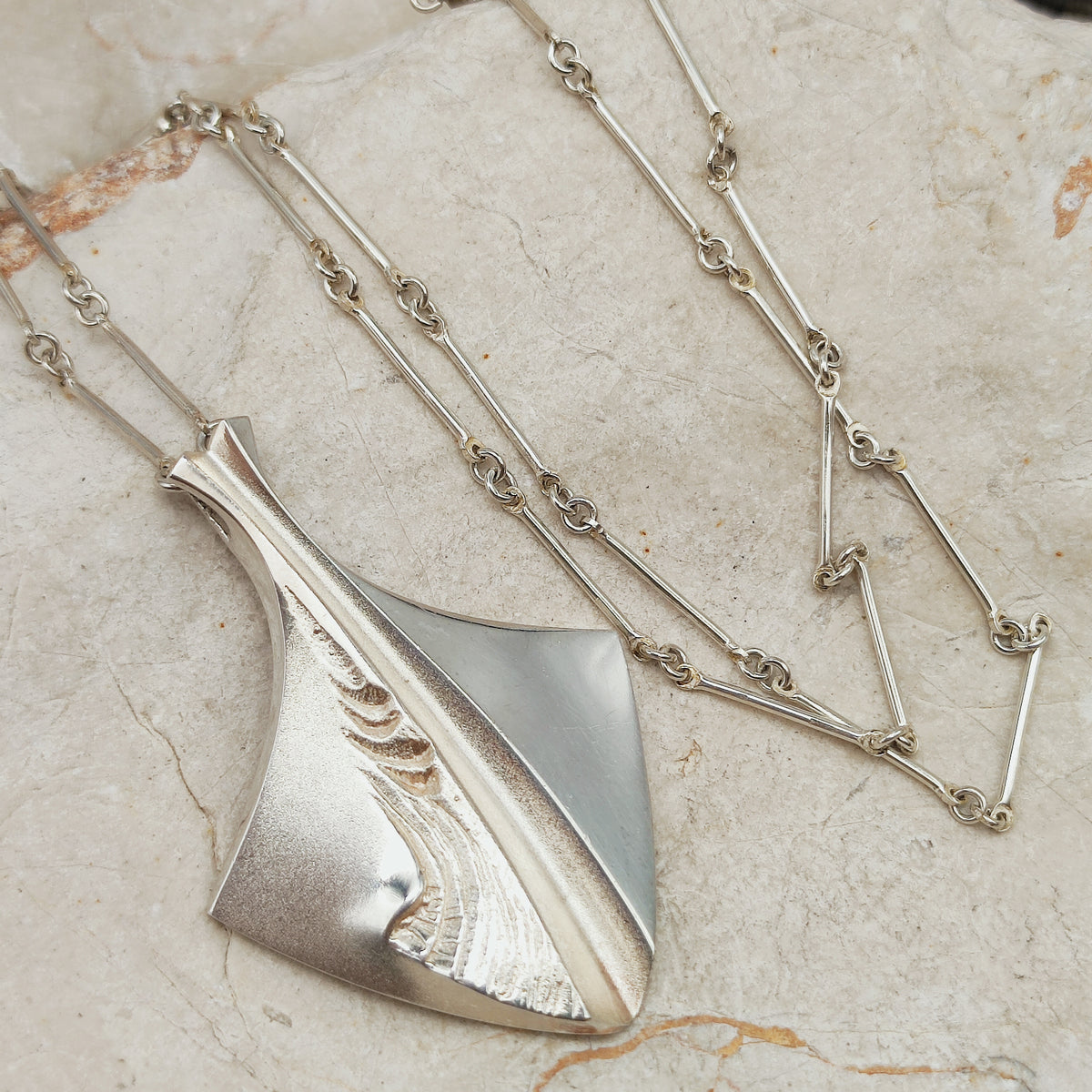 Chilled Champagne Sterling Silver Necklace by Matti J. Hyvärinen for Sirokoru