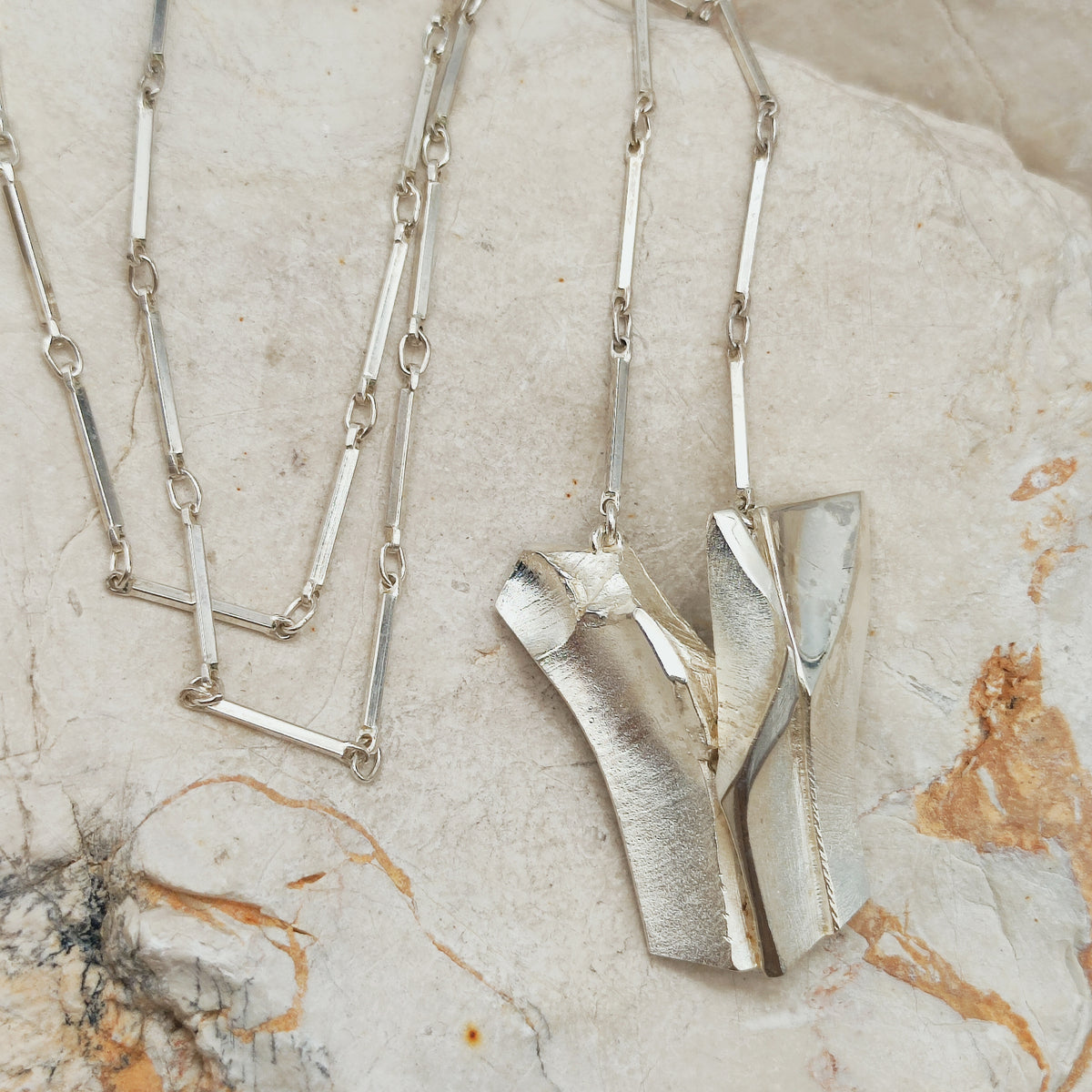 Raspail Sterling Silver Necklace by Matti J. Hyvärinen for Sirokoru 1970