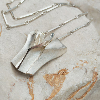 Raspail Sterling Silver Necklace by Matti J. Hyvärinen for Sirokoru 1970
