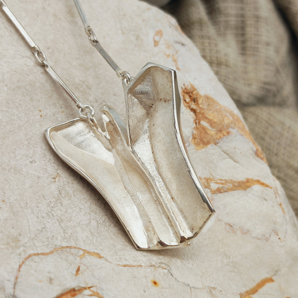 Raspail Sterling Silver Necklace by Matti J. Hyvärinen for Sirokoru 1970