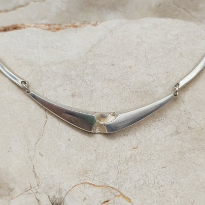 Geometric Sterling Silver Necklace by Matti J. Hyvärinen for Sirokoru