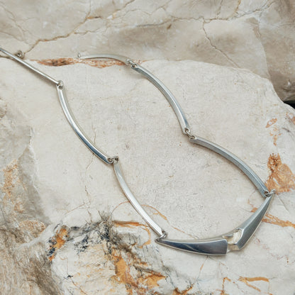 Geometric Sterling Silver Necklace by Matti J. Hyvärinen for Sirokoru
