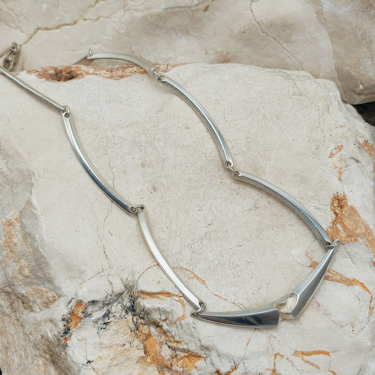 Geometric Sterling Silver Necklace by Matti J. Hyvärinen for Sirokoru