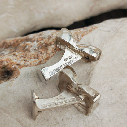 Textured Sterling Silver Cufflinks by Matti J. Hyvärinen for Sirokoru 1970
