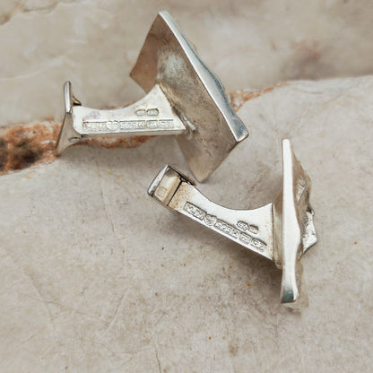Lunar-Inspired Sterling Silver Cufflinks by Matti J. Hyvärinen for Sirokoru 1970