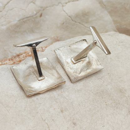 Lunar-Inspired Sterling Silver Cufflinks by Matti J. Hyvärinen for Sirokoru 1970
