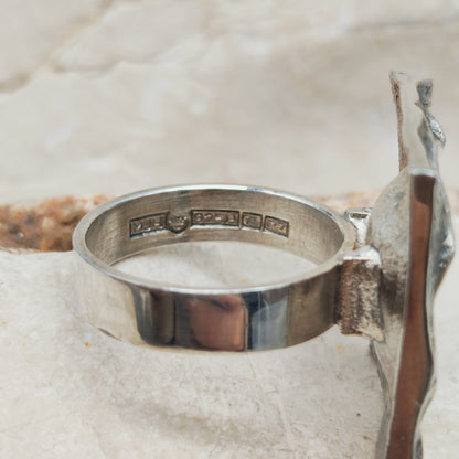 Lunar-Inspired Sterling Silver Statement Ring by Matti J. Hyvärinen for Sirokoru 1970