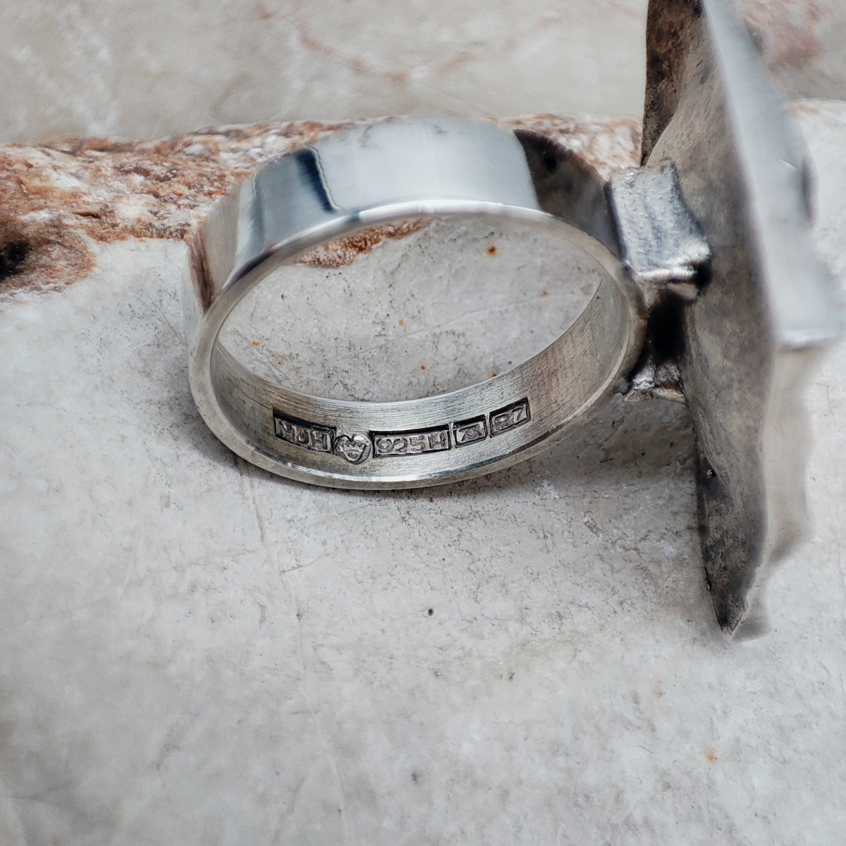Lunar-Inspired Sterling Silver Statement Ring by Matti J. Hyvärinen for Sirokoru 1970