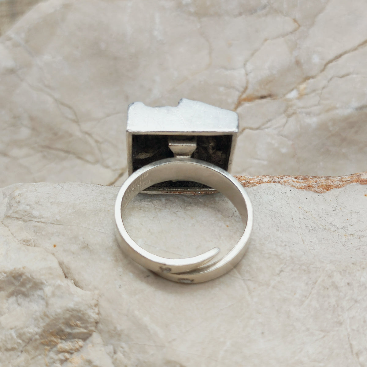 Sculptural Adjustable Silver Ring by Matti J. Hyvärinen for Sirokoru 1976