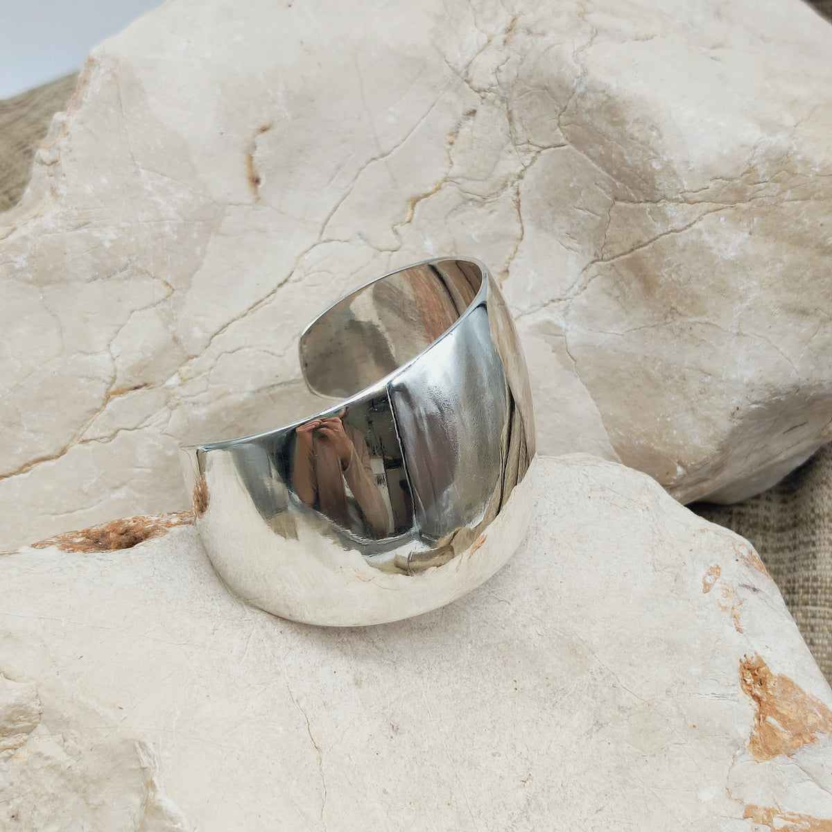 Danish Modernist Sterling Silver Cuff by Erik Dennung for Buch + Deichmann