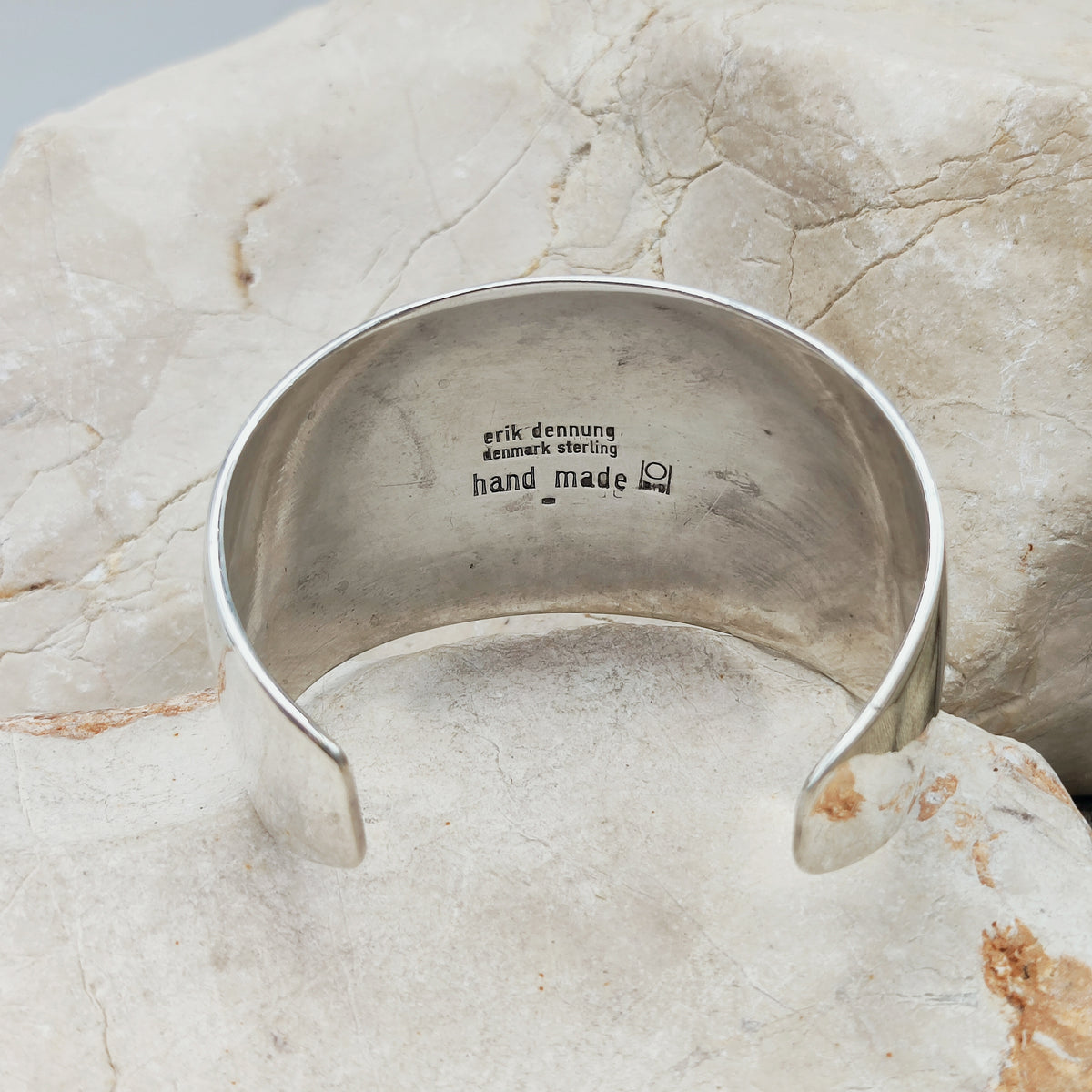 Danish Modernist Sterling Silver Cuff by Erik Dennung for Buch + Deichmann