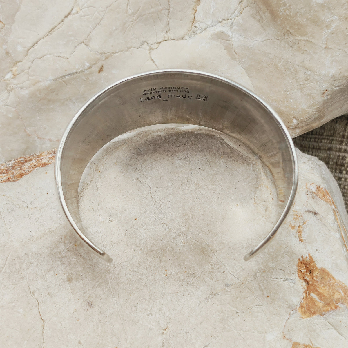 Danish Modernist Sterling Silver Cuff by Erik Dennung for Buch + Deichmann