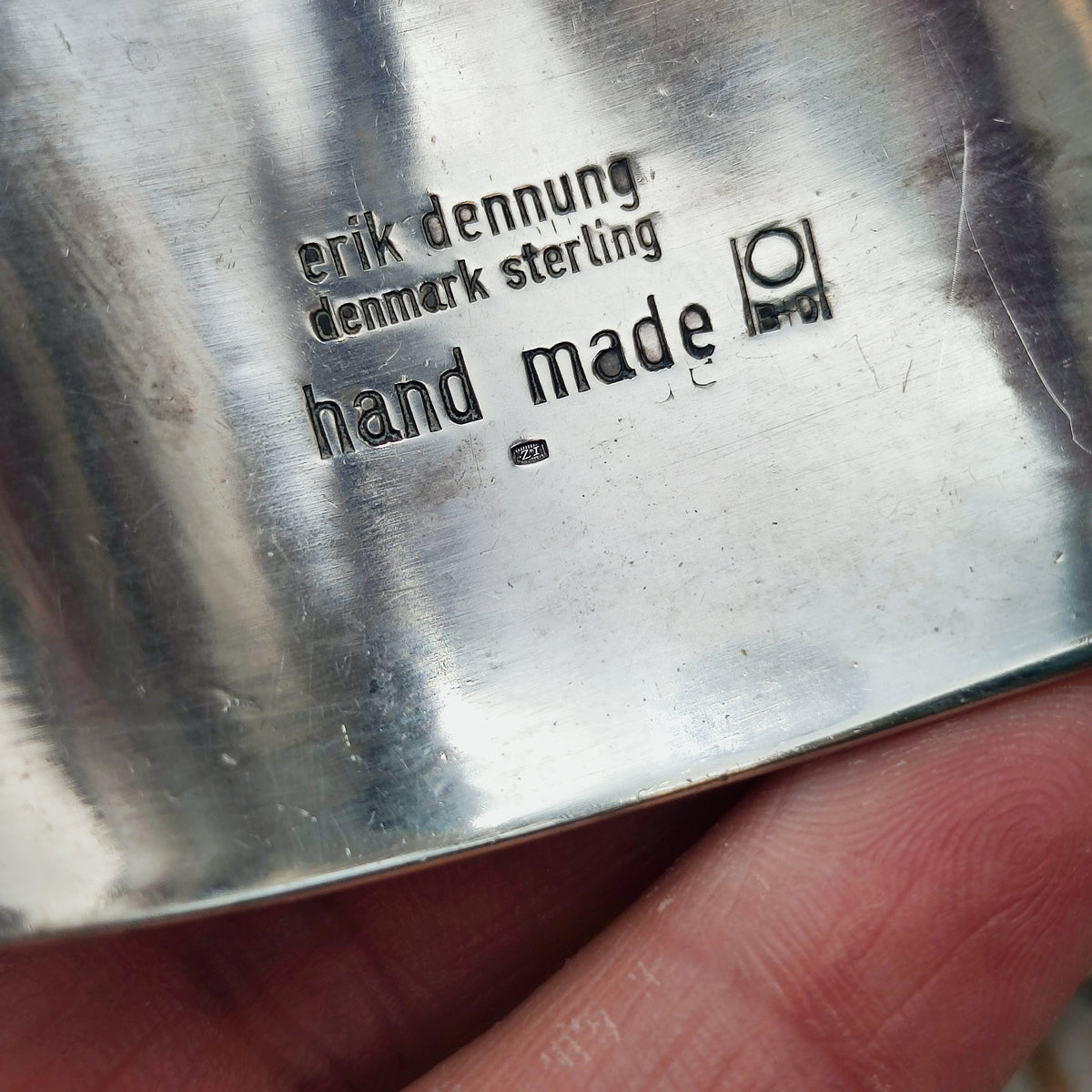 Danish Modernist Sterling Silver Cuff by Erik Dennung for Buch + Deichmann