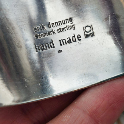 Danish Modernist Sterling Silver Cuff by Erik Dennung for Buch + Deichmann
