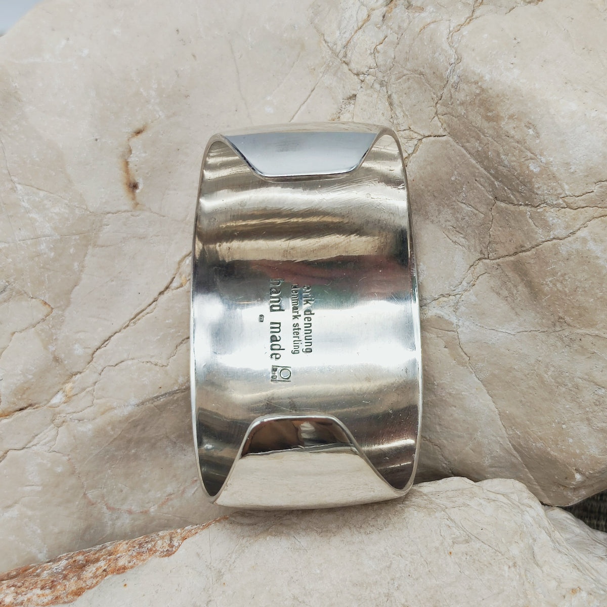 Danish Modernist Sterling Silver Cuff by Erik Dennung for Buch + Deichmann