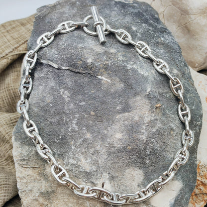 Vintage Hermès Chaîne d’Ancre Moyen Modèle Sterling Silver Necklace