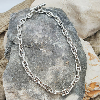 Vintage Hermès Chaîne d’Ancre Moyen Modèle Sterling Silver Necklace