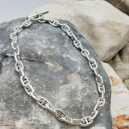 Vintage Hermès Chaîne d’Ancre Moyen Modèle Sterling Silver Necklace