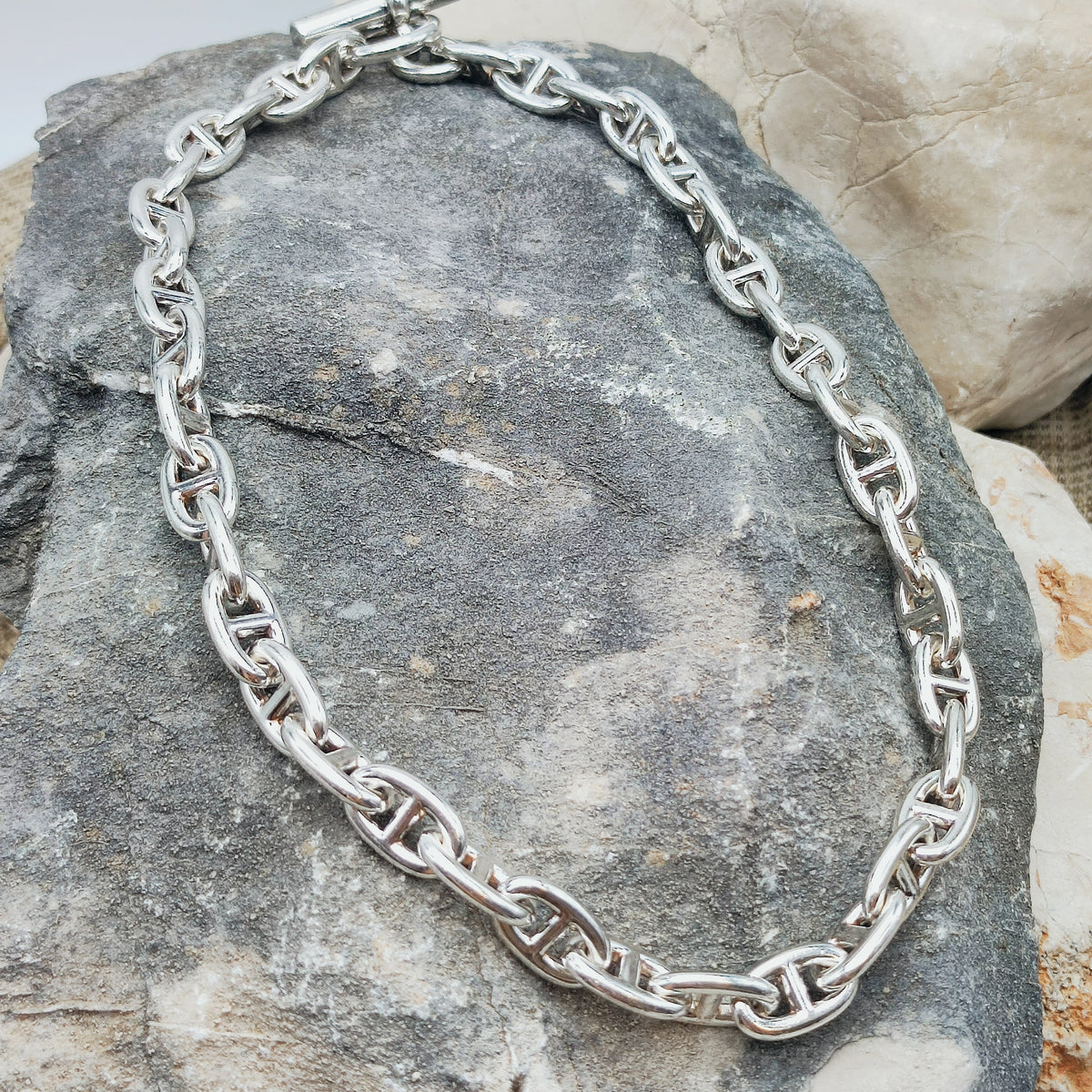 Vintage Hermès Chaîne d’Ancre Moyen Modèle Sterling Silver Necklace