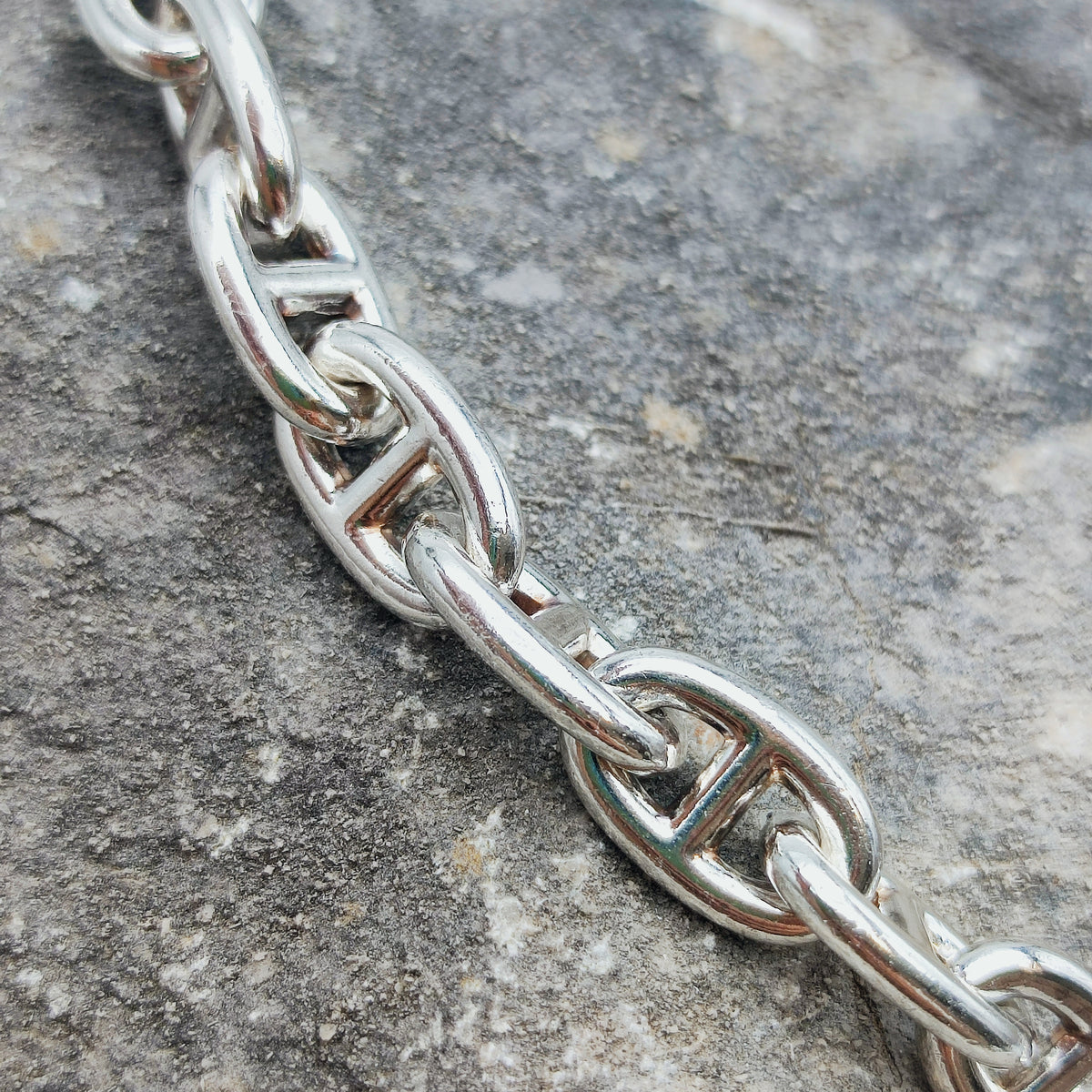 Vintage Hermès Chaîne d’Ancre Moyen Modèle Sterling Silver Necklace