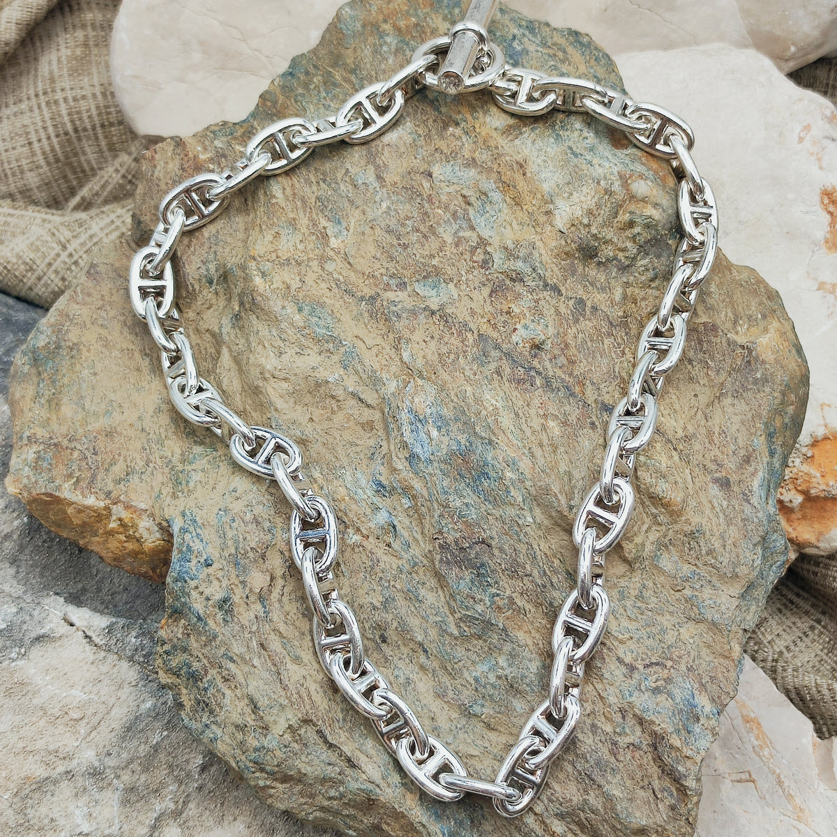 Vintage Hermès Chaîne d’Ancre Moyen Modèle Sterling Silver Necklace