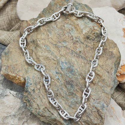 Vintage Hermès Chaîne d’Ancre Moyen Modèle Sterling Silver Necklace