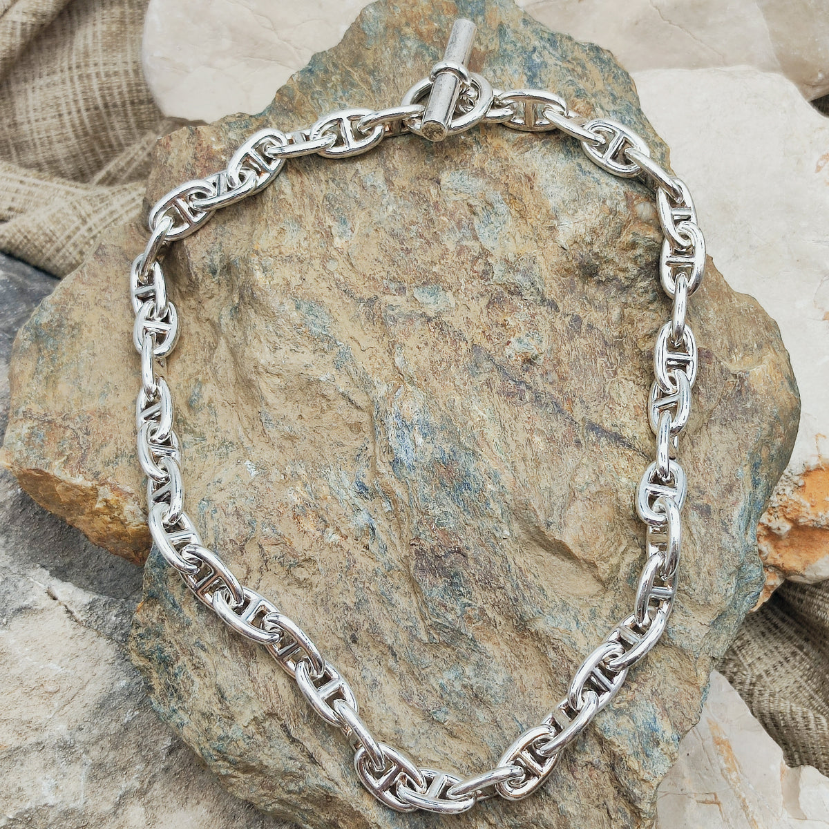 Vintage Hermès Chaîne d’Ancre Moyen Modèle Sterling Silver Necklace