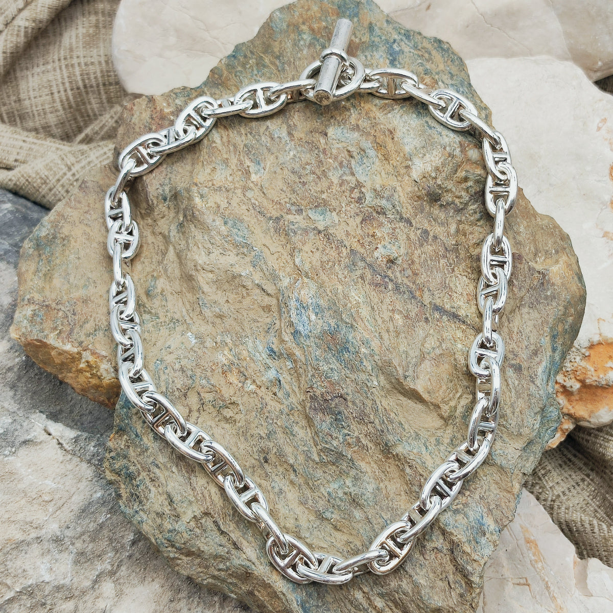 Vintage Hermès Chaîne d’Ancre Moyen Modèle Sterling Silver Necklace