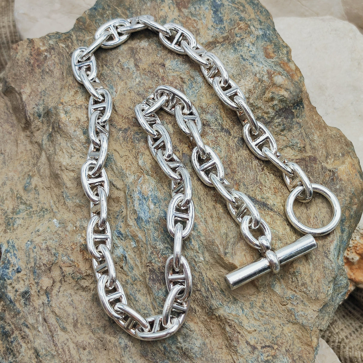 Vintage Hermès Chaîne d’Ancre Moyen Modèle Sterling Silver Necklace
