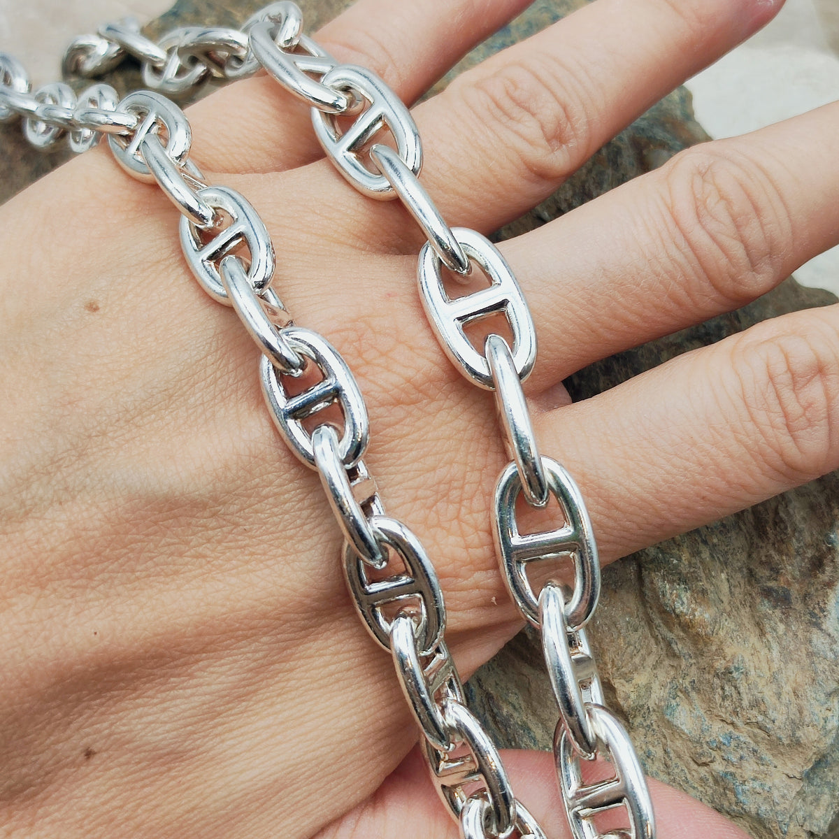 Vintage Hermès Chaîne d’Ancre Moyen Modèle Sterling Silver Necklace