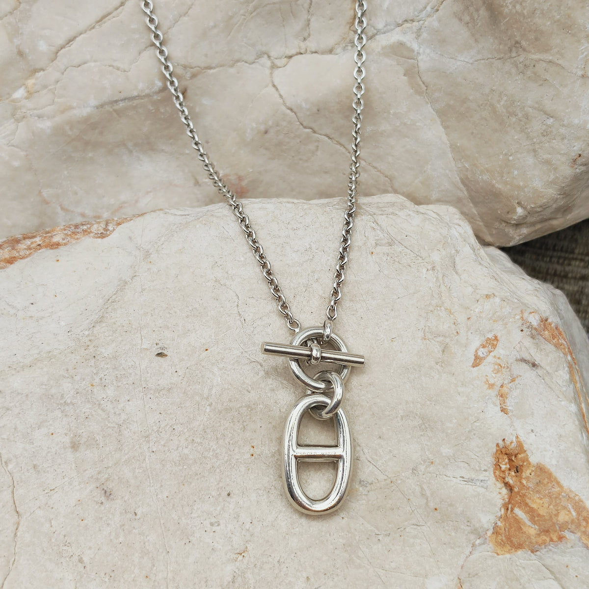 Hermès Chaîne d’Ancre Sterling Silver Pendant Necklace
