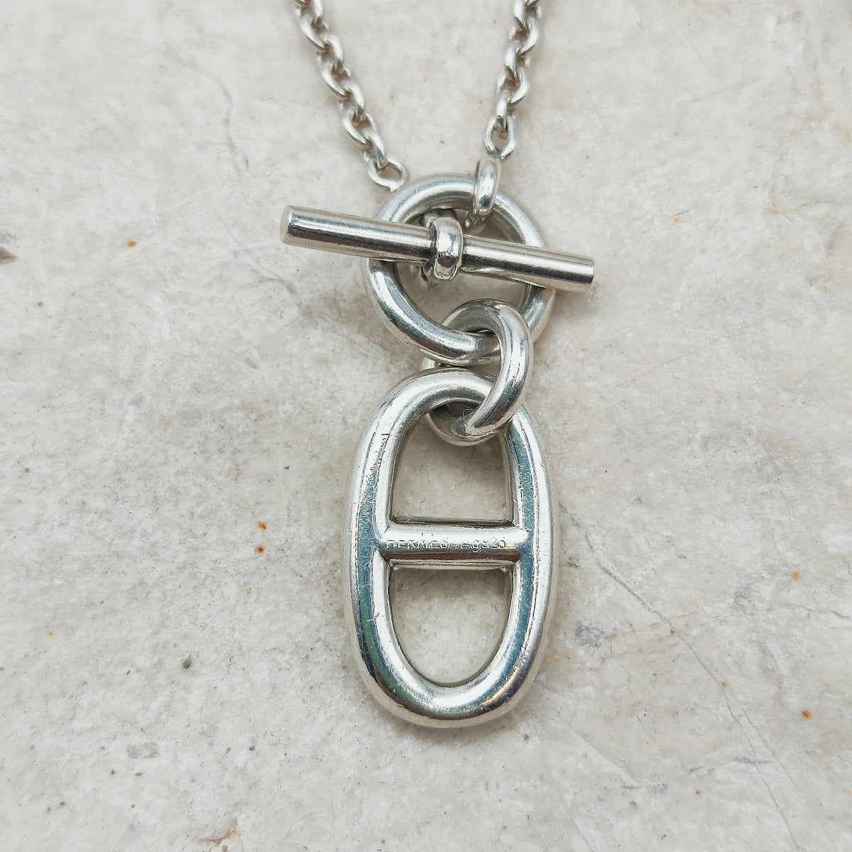 Hermès Chaîne d’Ancre Sterling Silver Pendant Necklace