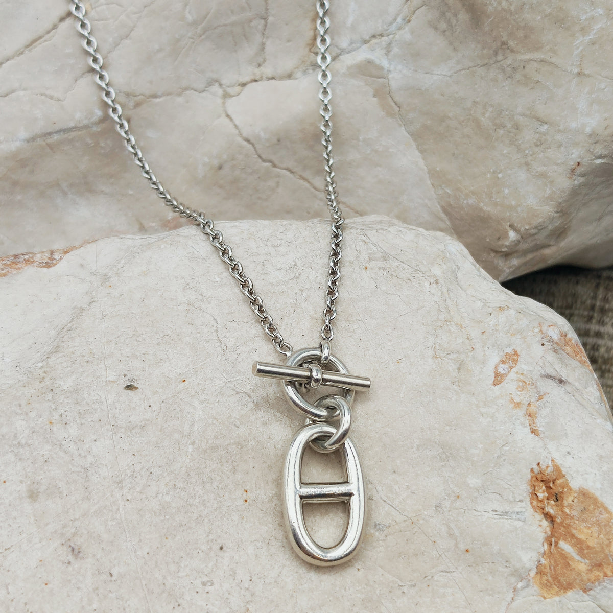 Hermès Chaîne d’Ancre Sterling Silver Pendant Necklace