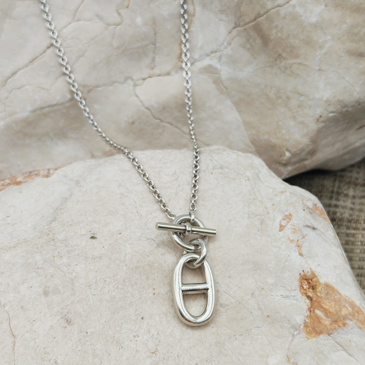 Hermès Chaîne d’Ancre Sterling Silver Pendant Necklace