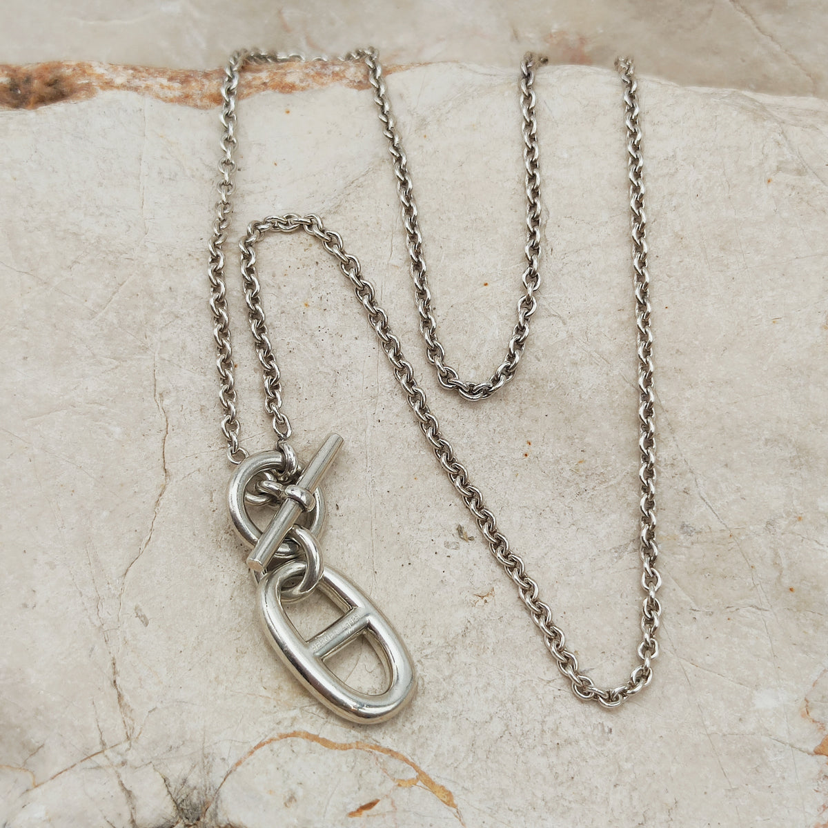 Hermès Chaîne d’Ancre Sterling Silver Pendant Necklace