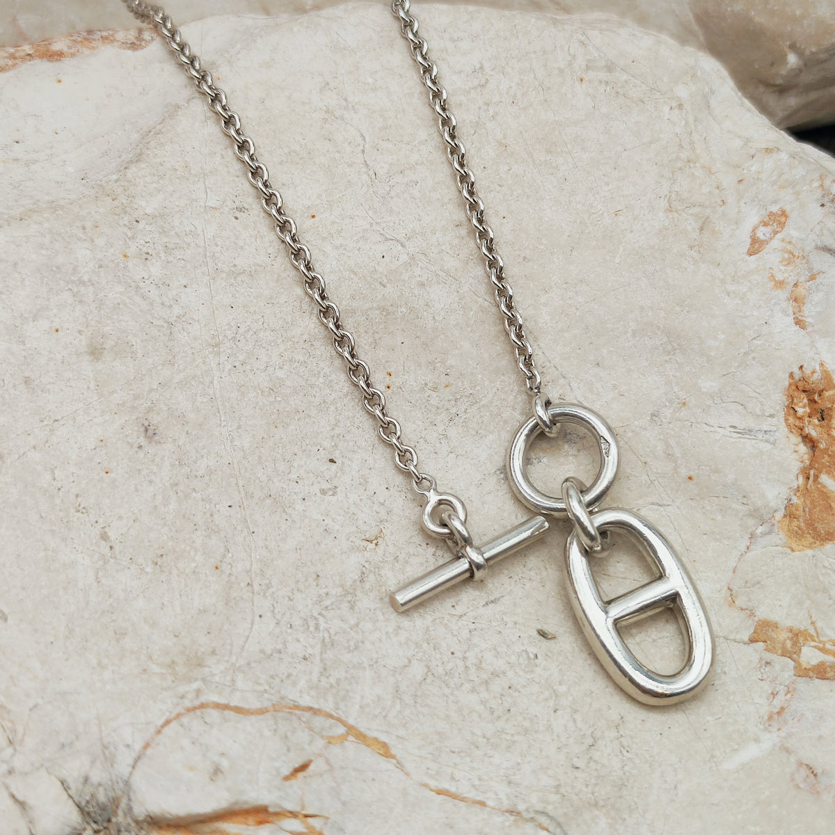 Hermès Chaîne d’Ancre Sterling Silver Pendant Necklace