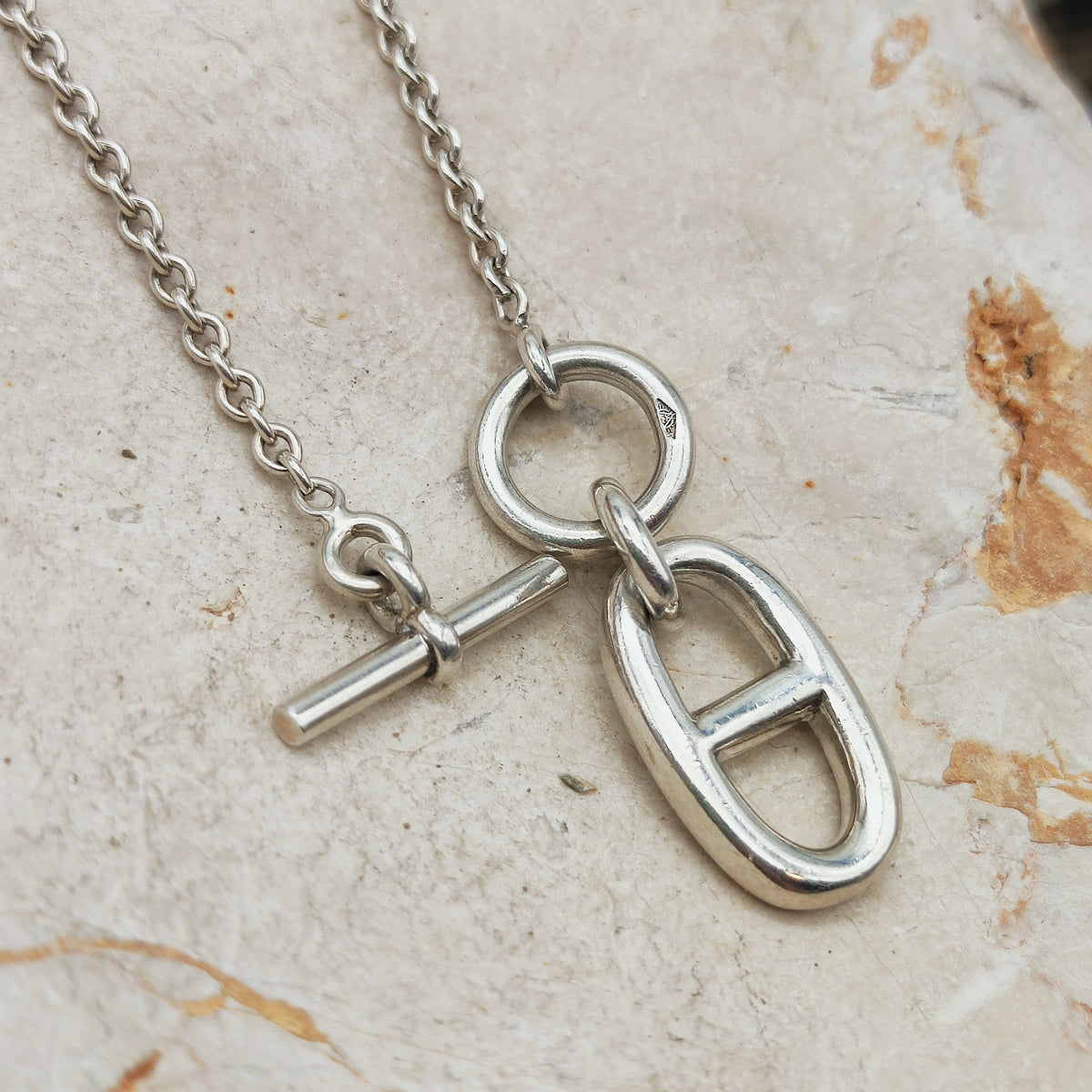 Hermès Chaîne d’Ancre Sterling Silver Pendant Necklace