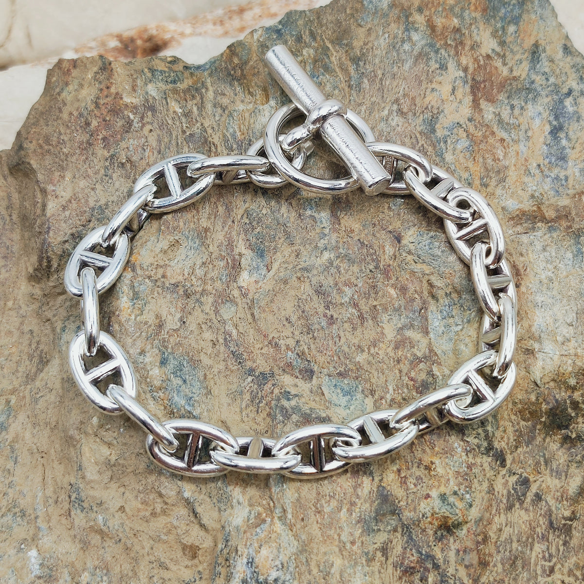 Vintage Hermès Chaîne d’Ancre Petit Modèle Sterling Silver Bracelet – 18 Links