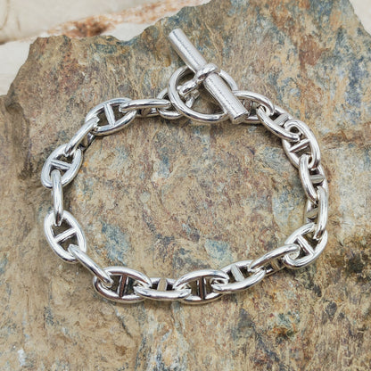Vintage Hermès Chaîne d’Ancre Petit Modèle Sterling Silver Bracelet – 18 Links