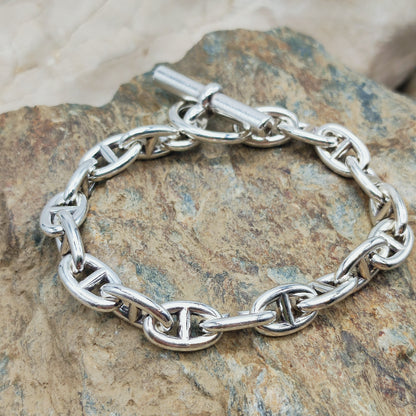 Vintage Hermès Chaîne d’Ancre Petit Modèle Sterling Silver Bracelet – 18 Links