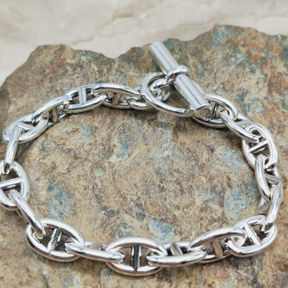 Vintage Hermès Chaîne d’Ancre Petit Modèle Sterling Silver Bracelet – 18 Links