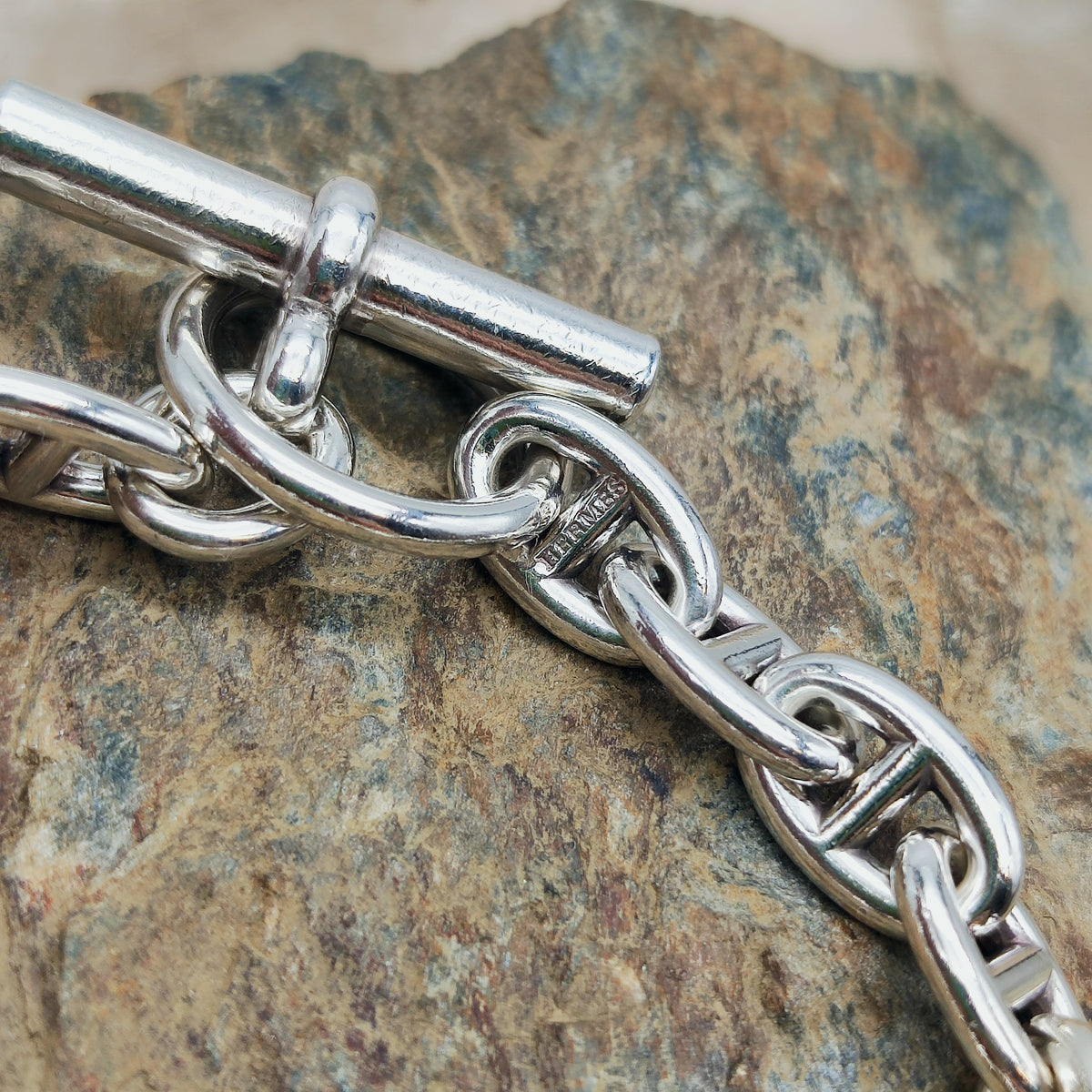 Vintage Hermès Chaîne d’Ancre Petit Modèle Sterling Silver Bracelet – 18 Links