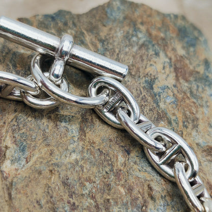 Vintage Hermès Chaîne d’Ancre Petit Modèle Sterling Silver Bracelet – 18 Links
