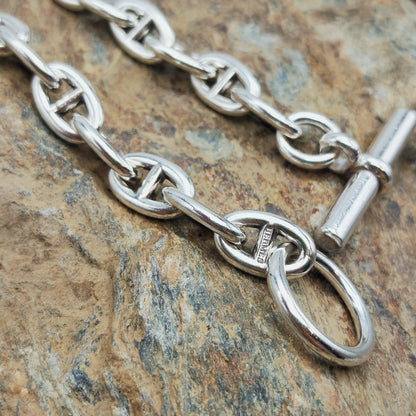 Vintage Hermès Chaîne d’Ancre Petit Modèle Sterling Silver Bracelet – 18 Links