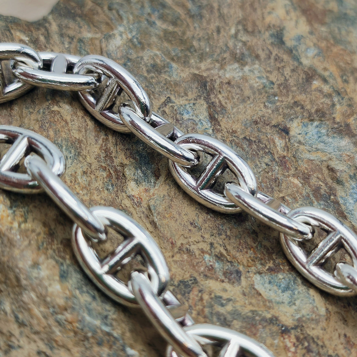 Vintage Hermès Chaîne d’Ancre Petit Modèle Sterling Silver Bracelet – 18 Links